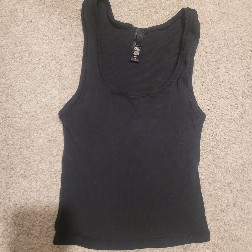SKIMS Classic Black Tank Top